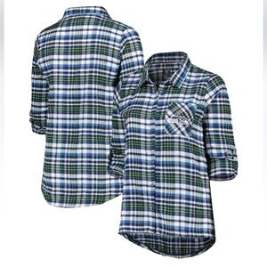 NWT NFL Team Apparel Seattle Seahawks Plaid Nightshirt